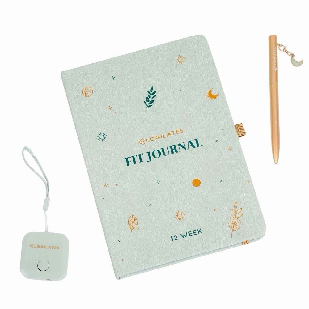 Blogilates 12 Week Fit Journal Hardcover Fitness Planner w/ Elastic Closure New